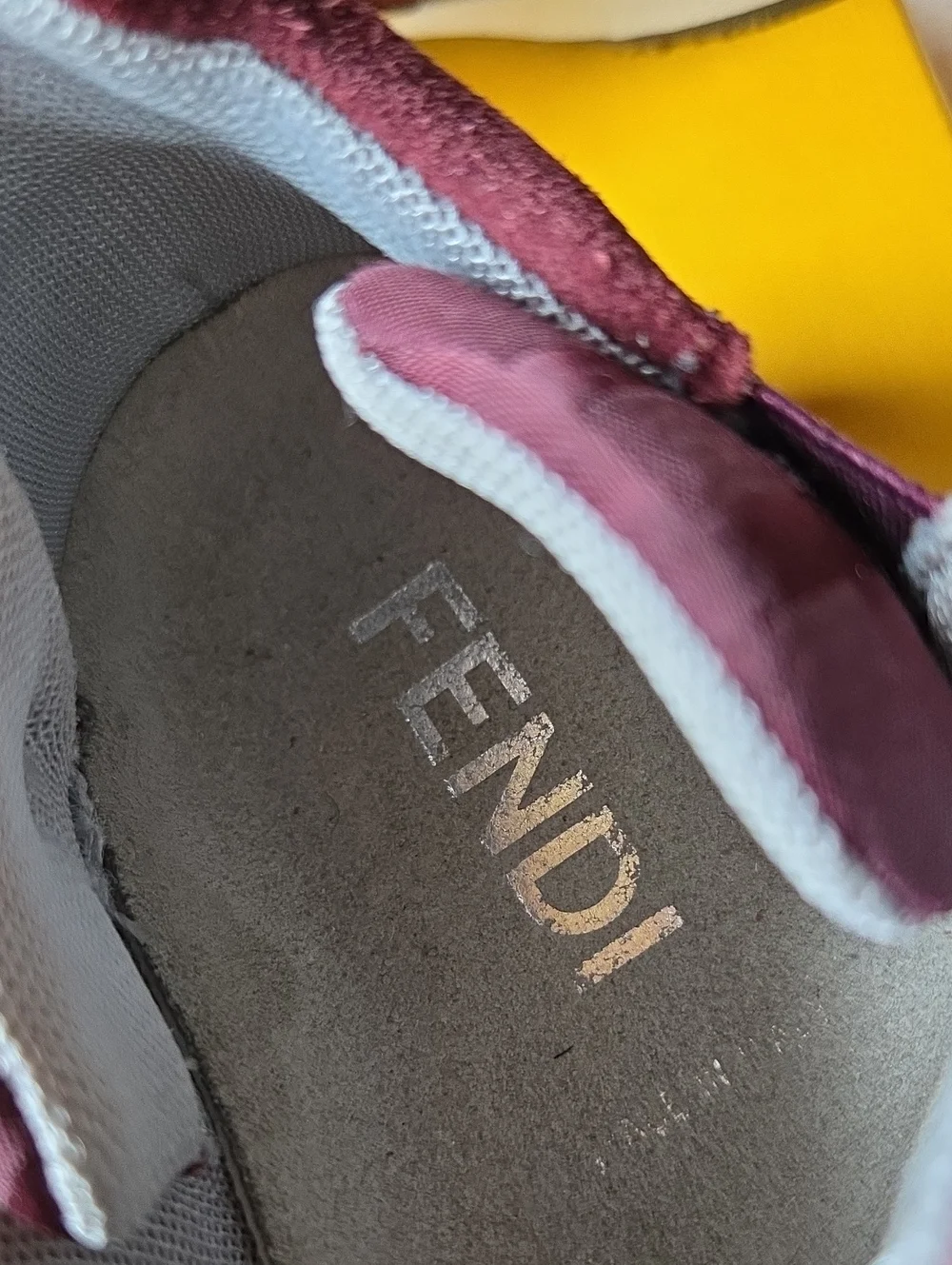 Fendi Women's Burgundy Monogram Low-Top Sneakers - Picture 4 of 6